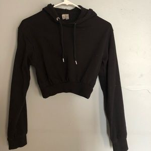 sporty cropped ASOS hoodie